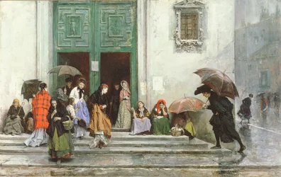Uscendo dalla chiesa